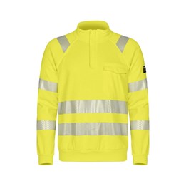 Flamskyddad Half-Zip Sweatshirt Varselgul