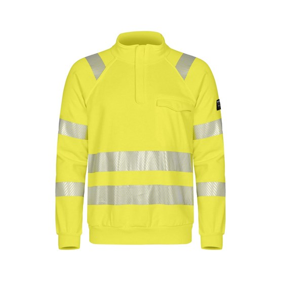 Flamskyddad Half-Zip Sweatshirt Varselgul