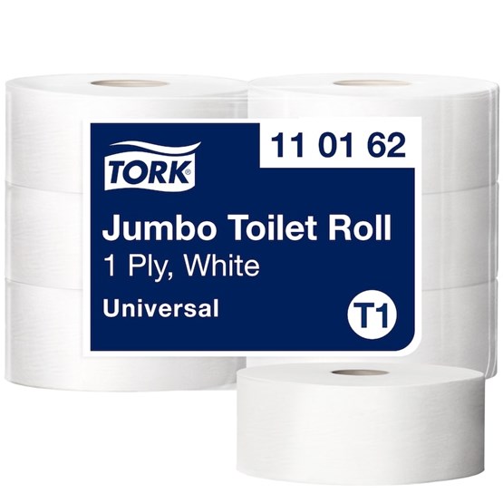 Toalettpapper Tork T1 Advanced 1-Lag Vit 500m/rl 6rl/fp 110162