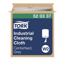 Torkduk Tork  W1/W2/W3 Rengöringsduk 1-Lag Grå i Box L 390ark/rl