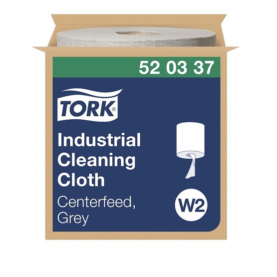 Torkduk Tork  W1/W2/W3 Rengöringsduk 1-Lag Grå i Box L 390ark/rl