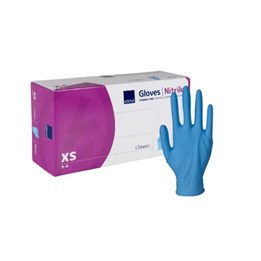 Nitrilhandske Blå Puderfri