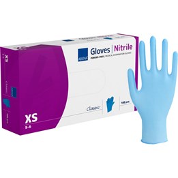 Nitrilhandske Opudrad Blå