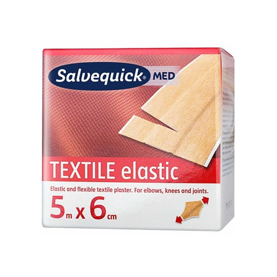Plåster Salvequick Längdplåster Textil 6cmx5m Cederroth