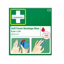 Plåster Soft Foam 2m x 6cm Blå Cederroth