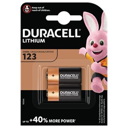 Batteri Duracell 123 Litium 2-pack