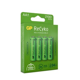 Batteri GP ReCyko AA-batteri, 2100mAh, 4-pack