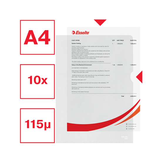 Aktmapp A4 Copy-Safe Klar 10st/fp
