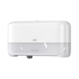 Dispenser Tork T7 Toalettpapper Coreless mid-size Twin Vit