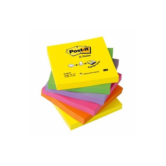Post-It Z-Block 76x76 Neon Rainbow 6st/fp