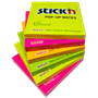 Z-Notiskub 6st 76x76 100 Blad Sorterat Neon