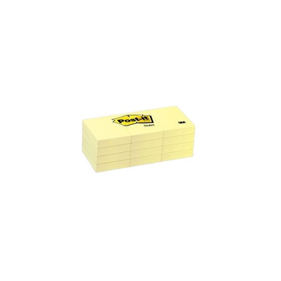 Post-It 3M Notisblock 653 Gul 38x51mm 12/fp