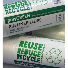 Insatspåse Polygreen LLD 30L 510x570mm Transparent 100st/rle