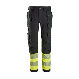 Varselbyxor med 4-vägsstretch klass 1 Gul