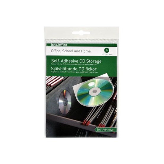 Självhäftande CD Fickor 6st