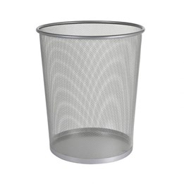 Papperskorg i Metall Silver 18 liter