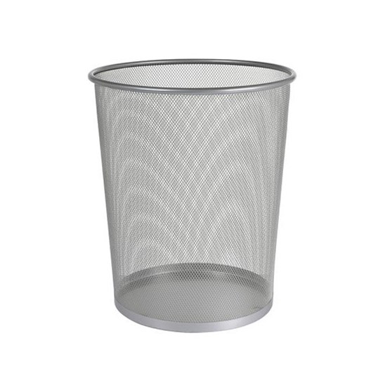 Papperskorg i Metall Silver 18 liter