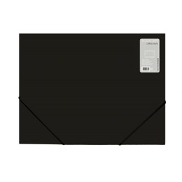 Gummibandsmapp PP 3-Klaff A3 Svart