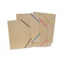 Gummibandsmapp Papp Natur A4 5-pack