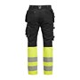 Hantverksbyxa 2392 Stretch Varsel Svart/Gul