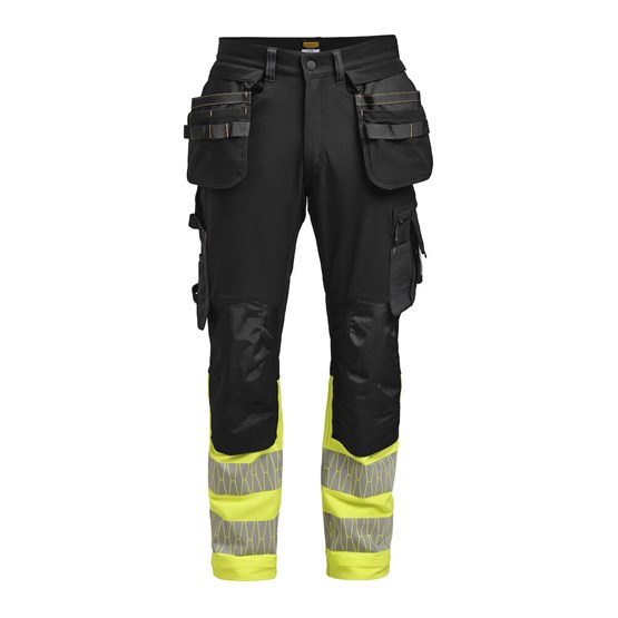 Hantverksbyxa 2392 Stretch Varsel Svart/Gul