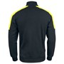 Sweatshirt Halvzip Svart/Gul Jobman