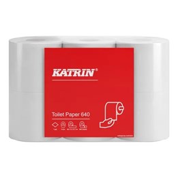 Toalettpapper Katrin 640 1-Lag Vit 80m/rl 42rl/fp