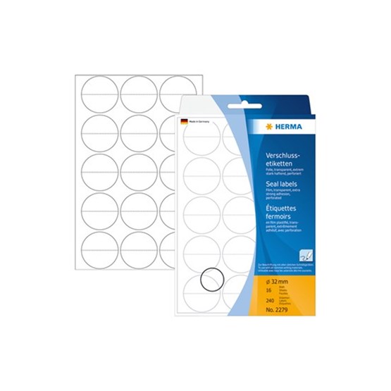 Etikett Herma Manuell Perf. Rund 32mm
