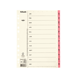Register Papper Servo A4 1-15 Ofärgade Flikar 69876