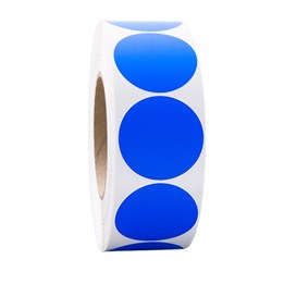 Punktcirklar 50mm Rund Vinyl Blå 1000st/rl