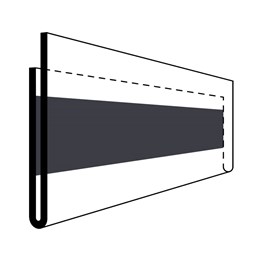 Etiketthållare för hylla 210x60mm Magnetisk Transparent 50st/fp