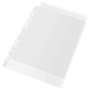 Plastficka Kopiesäker 08  A4 präglad 0,08mm Vit hålkant 100st/fp