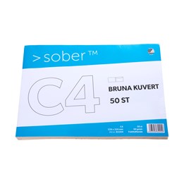 Kuvert C4 MG Brun 50st/fp