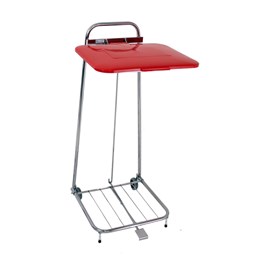 Säckställ Förkromat med Rött lock och pedal 125L 11030
