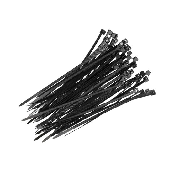 Buntband Atie 370x7,6mm Svart 100st/fp