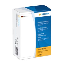 Frankeringsetikett Herma Dubbel 140x50mm 500st/ask