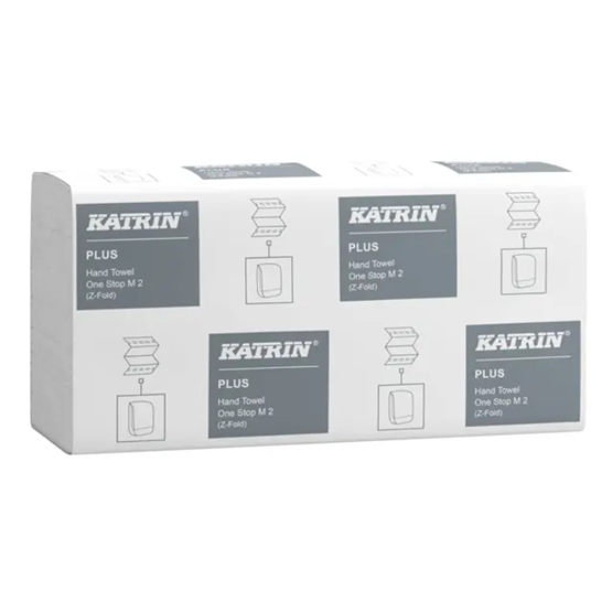 Pappershandduk Katrin Plus One Stop M 2-Lag Vit Z-vikt 3024st/fp
