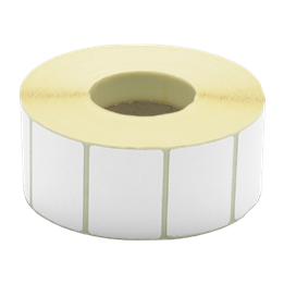 Thermoetikett 40x29mm Avtagbart klister 1000st/rl Kärna 25mm