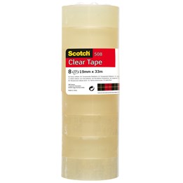 Kontorstejp 3M 508 19mmx33m Transparent 8/fp