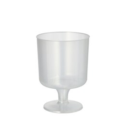 Plastglas på fot 20cl Återanvändbara 10st/fp