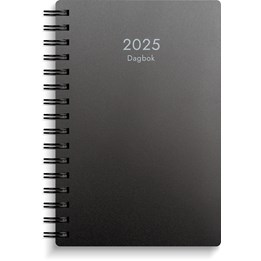 Kalender 2025 Dagbok svart PP-plast