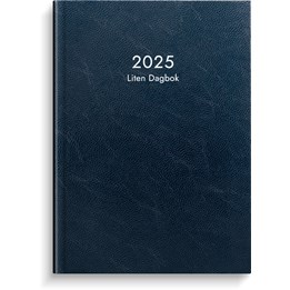 Kalender 2025 Liten Dagbok blått konstläder