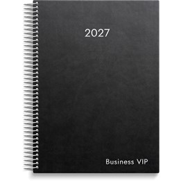 Kalender 2027 Business VIP svart konstläder