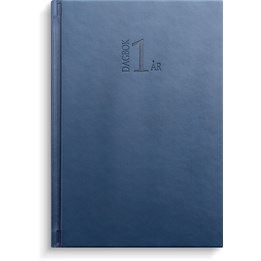 Kalender 2025 1-årsdagbok blått konstläder