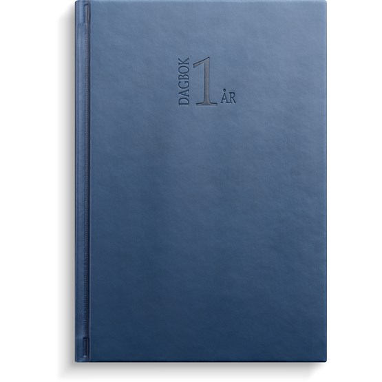 Kalender 2026 1-årsdagbok blått konstläder