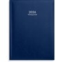 Kalender 2026 Veckojournal blått konstläder