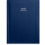 Kalender 2027 Veckojournal blått konstläder