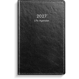 Lilla Agendan 2027 svart konstläder