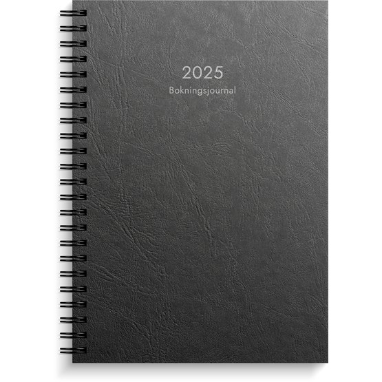 Kalender 2025 Bokningsjournalen svart kartong