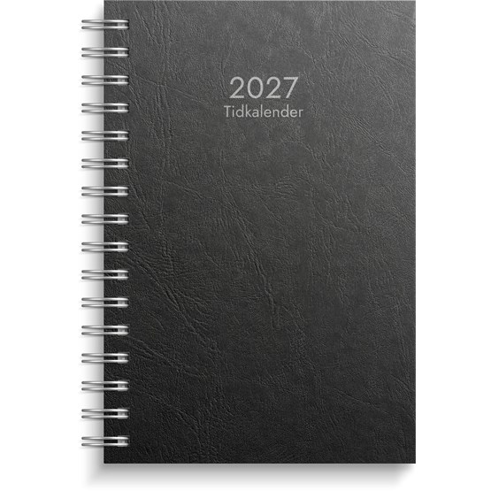 Tidkalender 2027 svart kartong